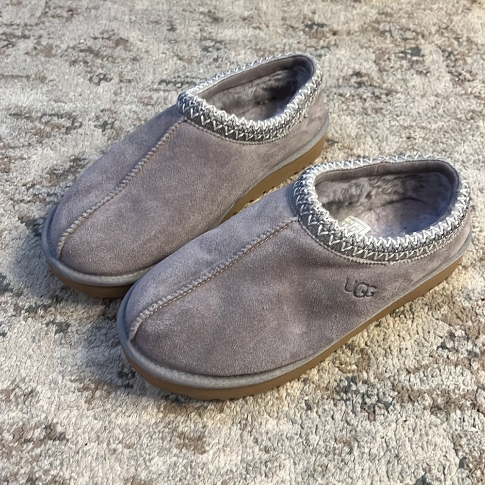 UGG Gray Suede Slip-On Slippers
